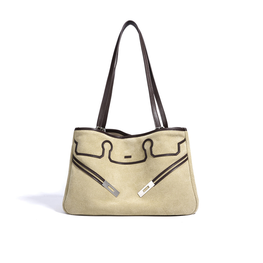 Suede Leather Heritage Tote Bag