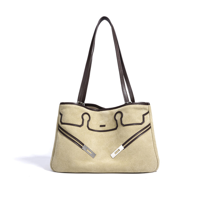 Suede Leather Heritage Tote Bag