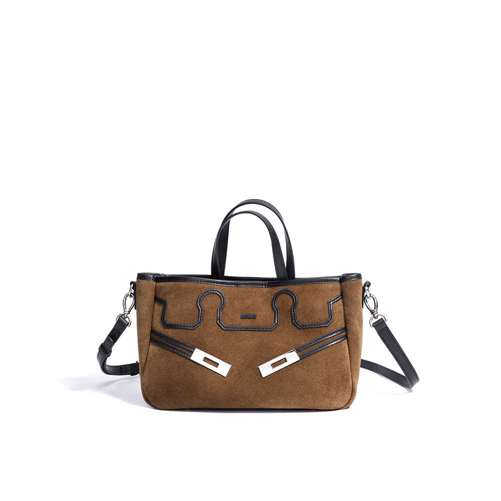 Suede Leather Heritage Tote Bag