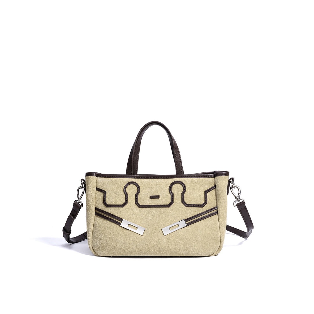 Suede Leather Heritage Tote Bag