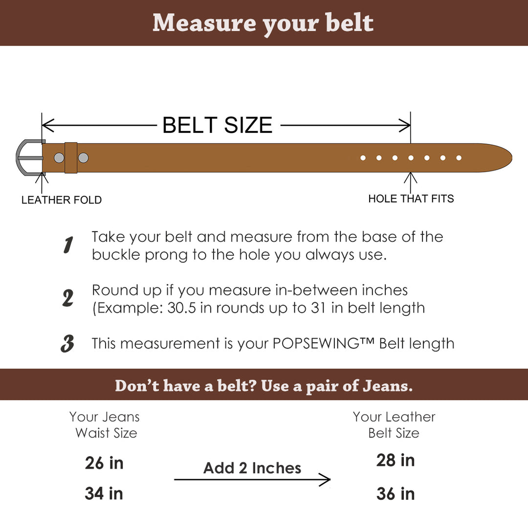 POPSEWING® Full Grain Leather Belt DIY Kit