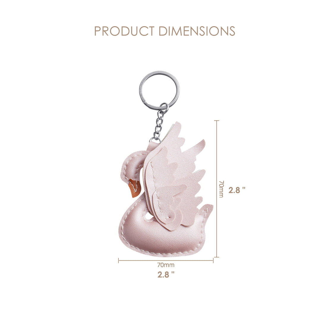 Lambskin Swan Keychain Bag Charm Size - POPSEWING™