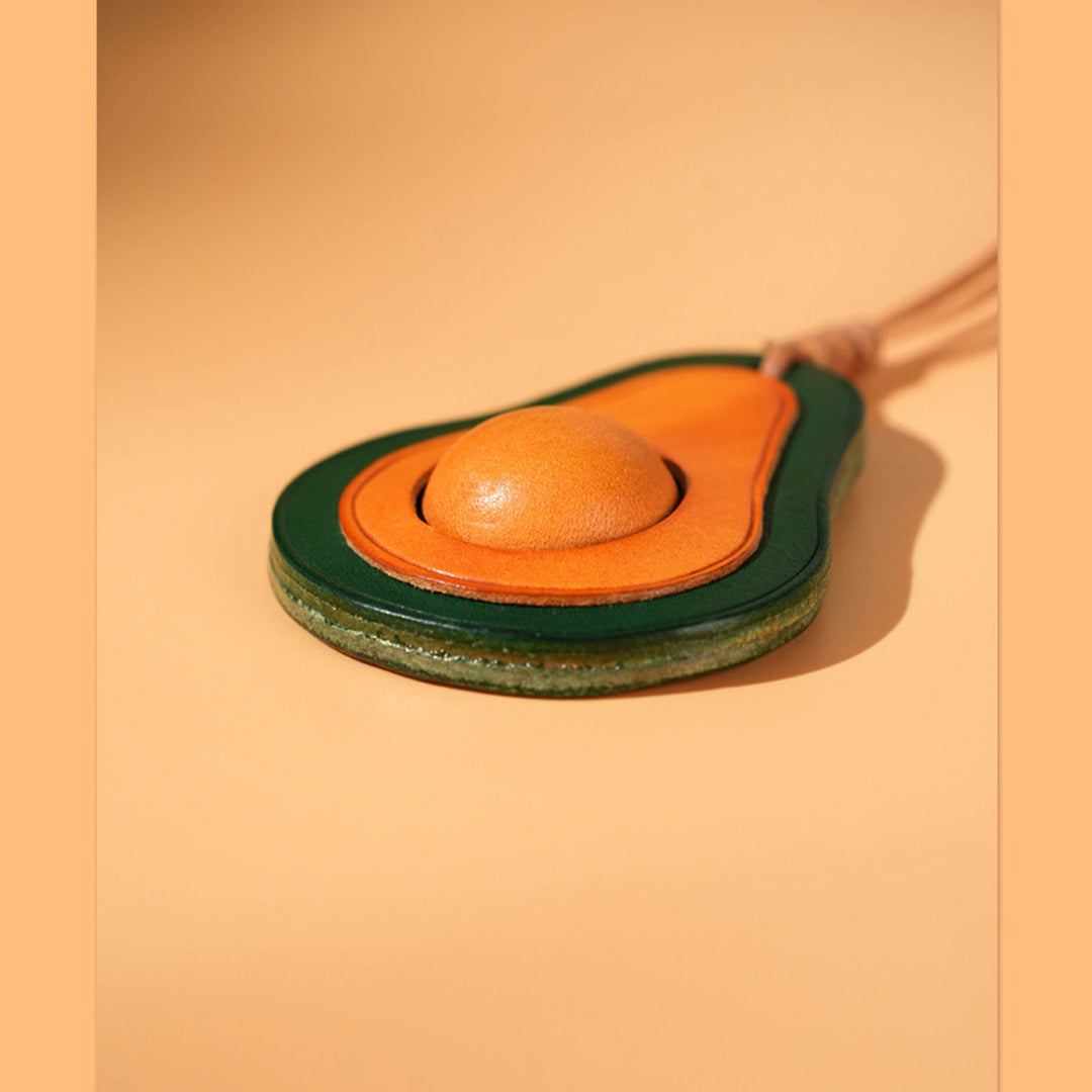 Cute Avocado Leather Bag Charm - Unique Birthday Gift Christmas Gift Ideas