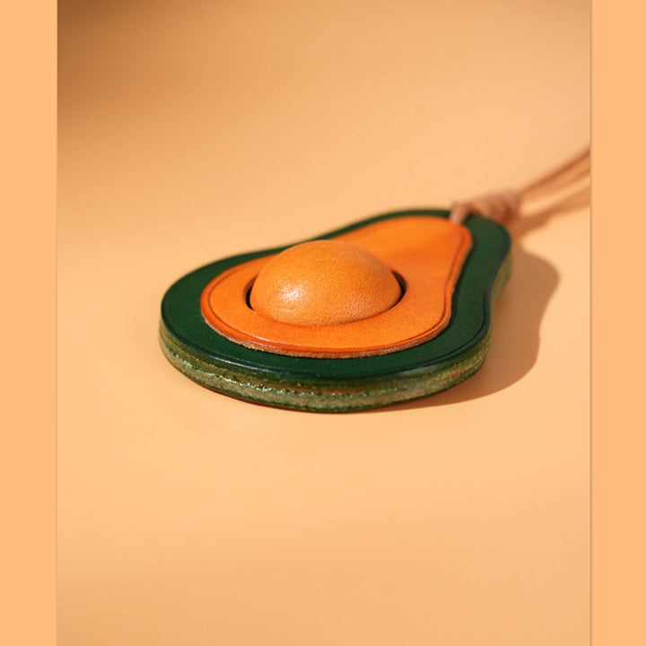 Cute Avocado Leather Bag Charm - Unique Birthday Gift Christmas Gift Ideas