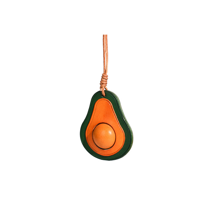 Vegetable Tanned Leather Avocado Charm Purse Charm Pendants - POPSEWING®