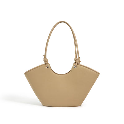 Top Grain Leather Simple Shoulder Tote Bag