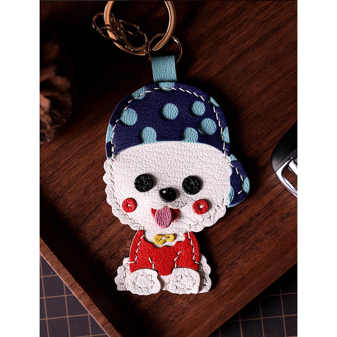 Bichon Dog Keychain | Cute Design Keychain DIY Kits - POPSEWING®