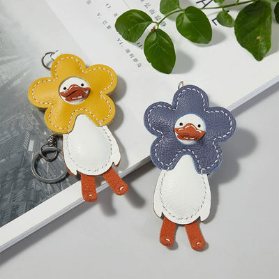 Adorable Flower Duck Keychain in Blue and Yellow | Creative DIY Gifts - POPSEWING®