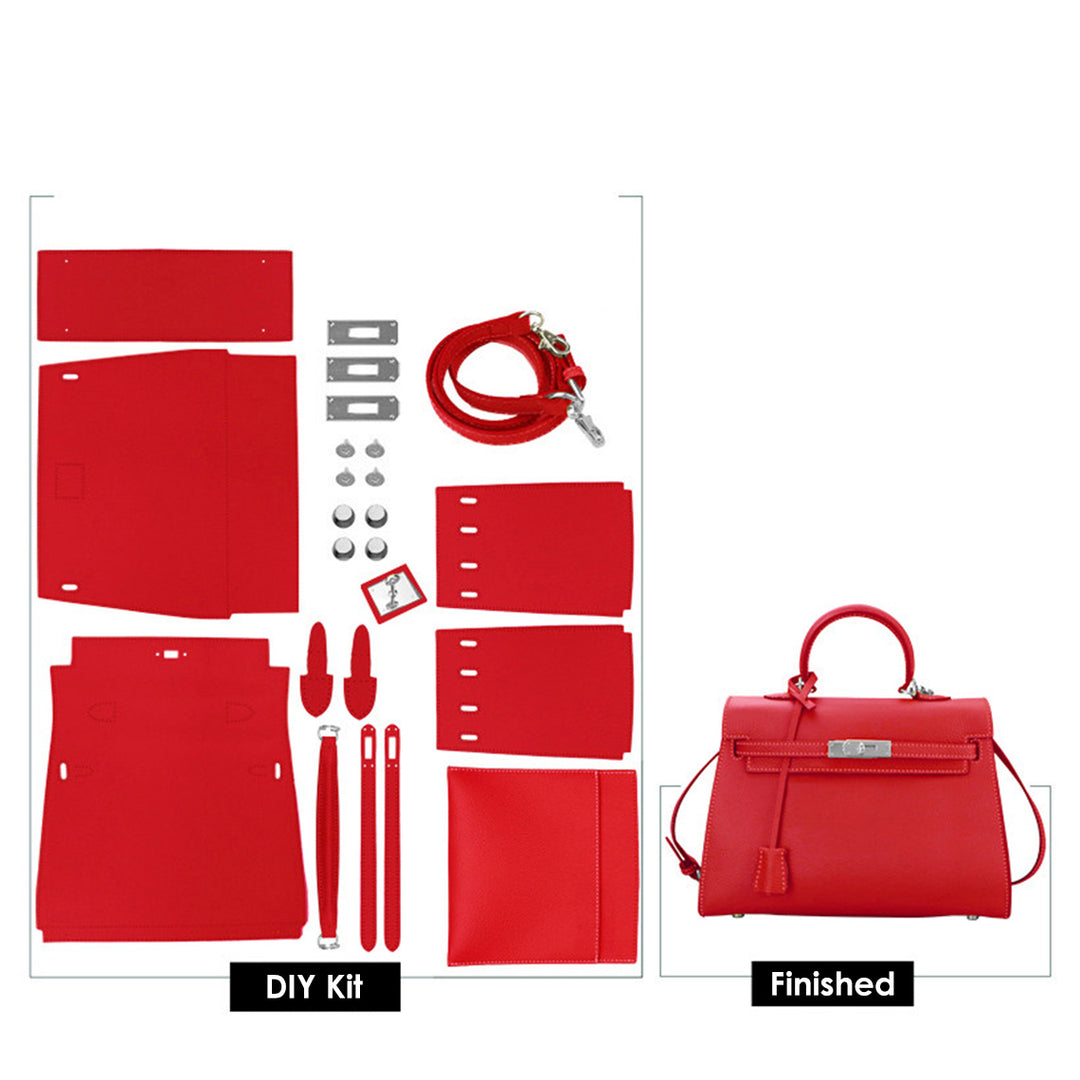 POPSEWING® Top Grain Leather Large Kelli Bag DIY Kit