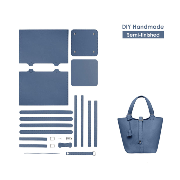 POPSEWING® Top Grain Leather Lady Picotion Lock Totes Bag DIY Kit - Price Drop at Checkout