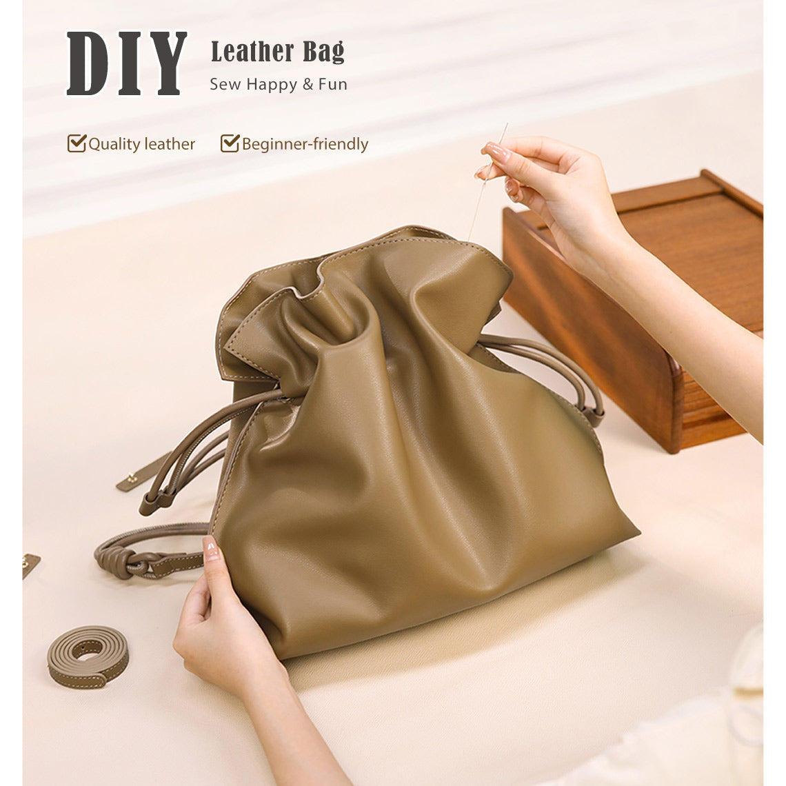 DIY Leather Bag Kit for Beginners | Bag Making Project for Home - POPSEWING®
