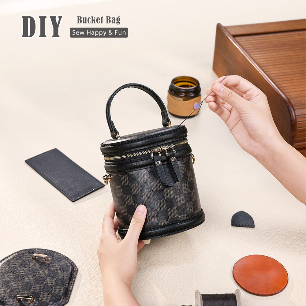 Beginner make your own purse kit | Hand stitching bucket bag