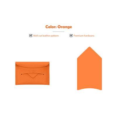 Orange Leather Card Holder DIY Kits | Beginner DIY Wallet Kits - POPSEWING®