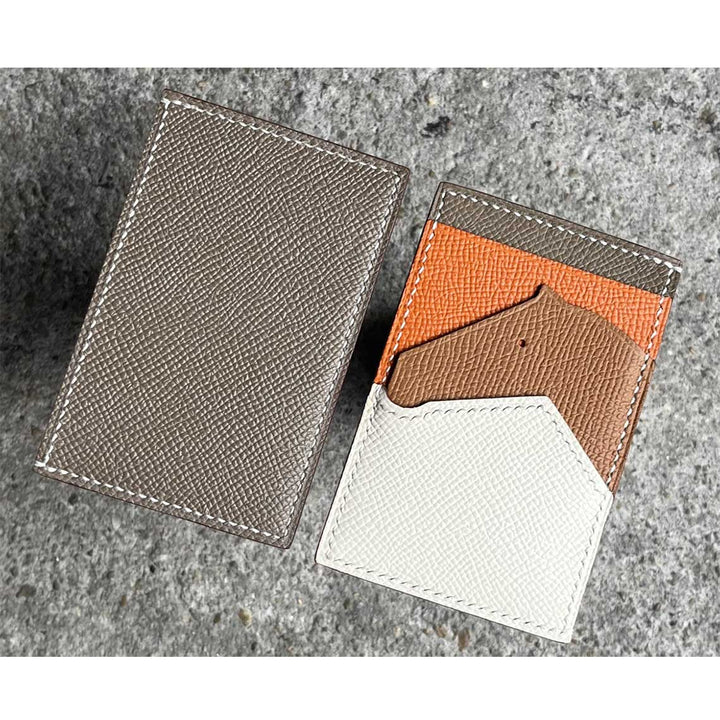 Epsom Full Grain Leather Card Holder | Designer Horse Card Holder - POPSEWING®