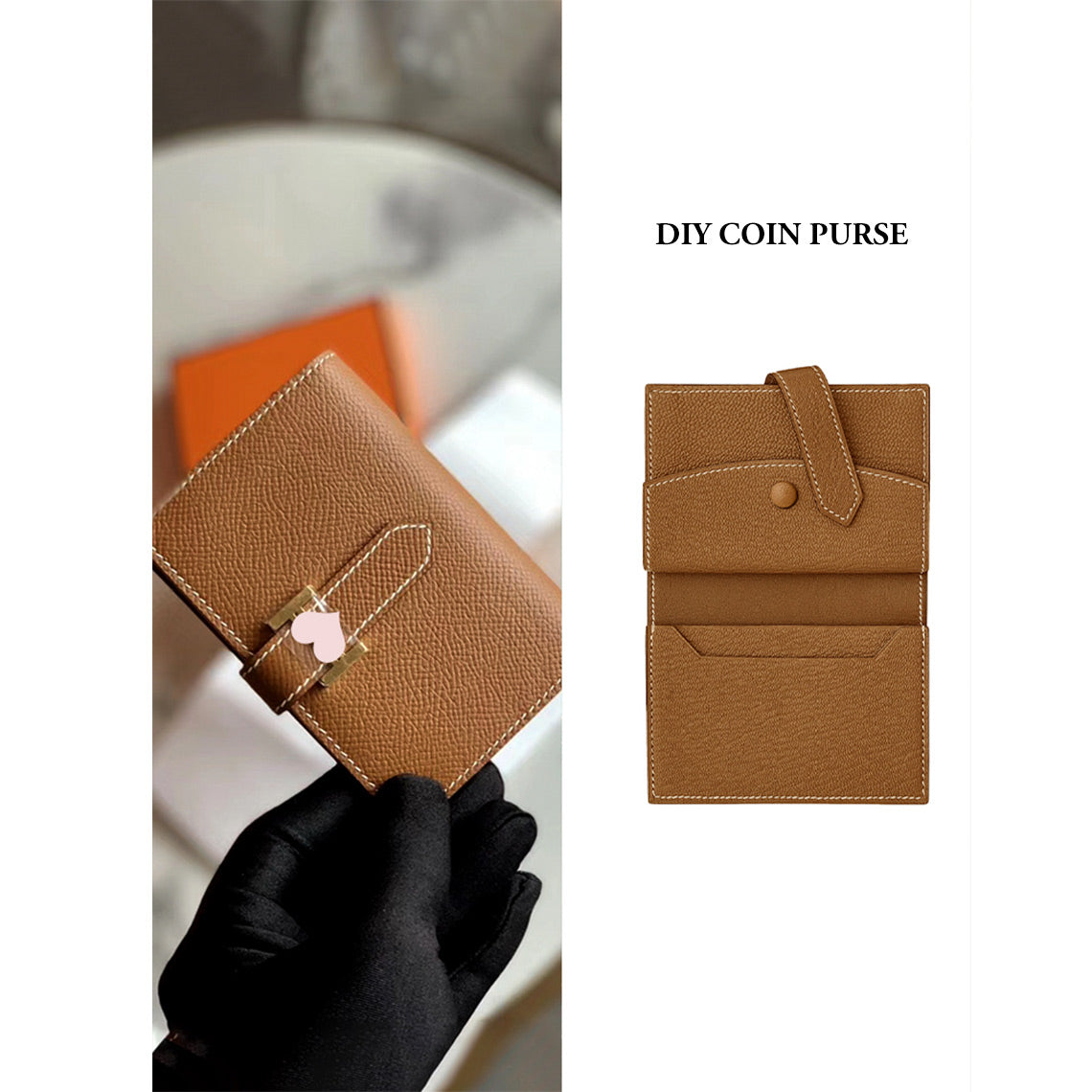 POPSEWING® Full Grain Leather Bearn Coin Wallet DIY Kits