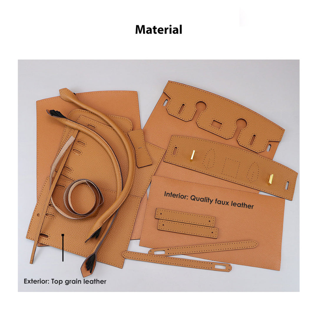 POPSEWING® Top Grain Leather Dustbag Recycle Platinum Bag DIY Kit