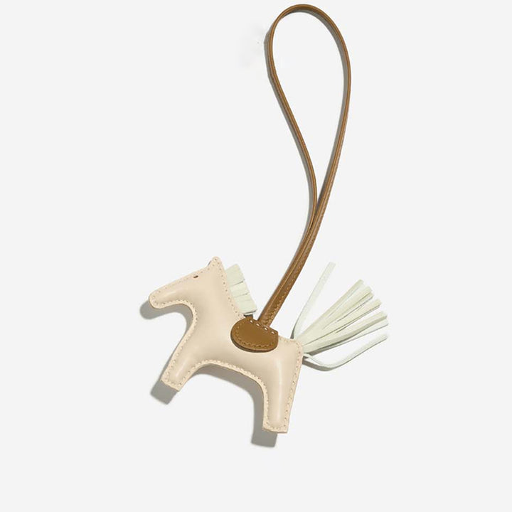 White Rodeo Horse Charm Handmade Gift