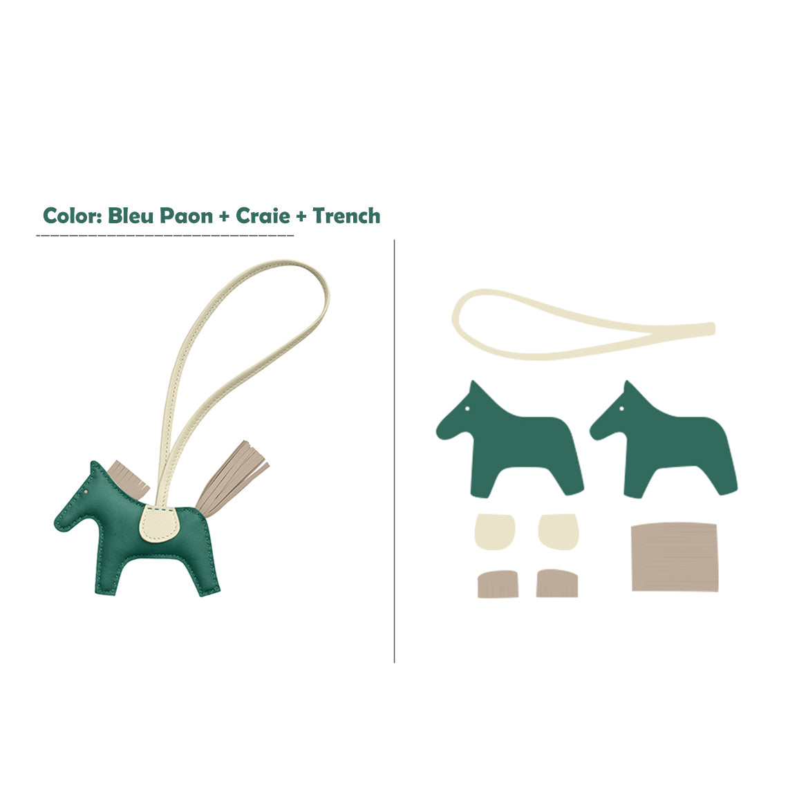 POPSEWING® Sheep Leather Color Horse Purse Charm DIY Kit