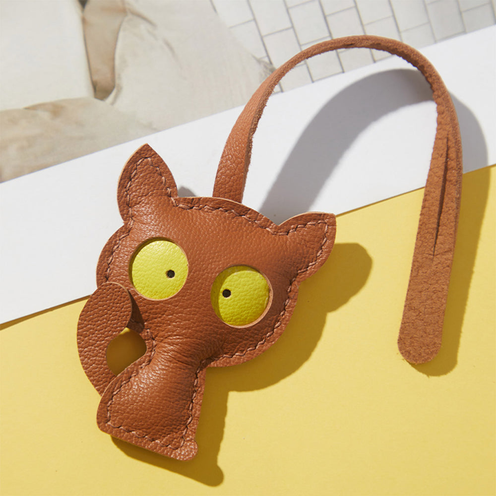 Brown Leather Kitty Bag Charm | DIY Handmade Charms - POPSEWING®