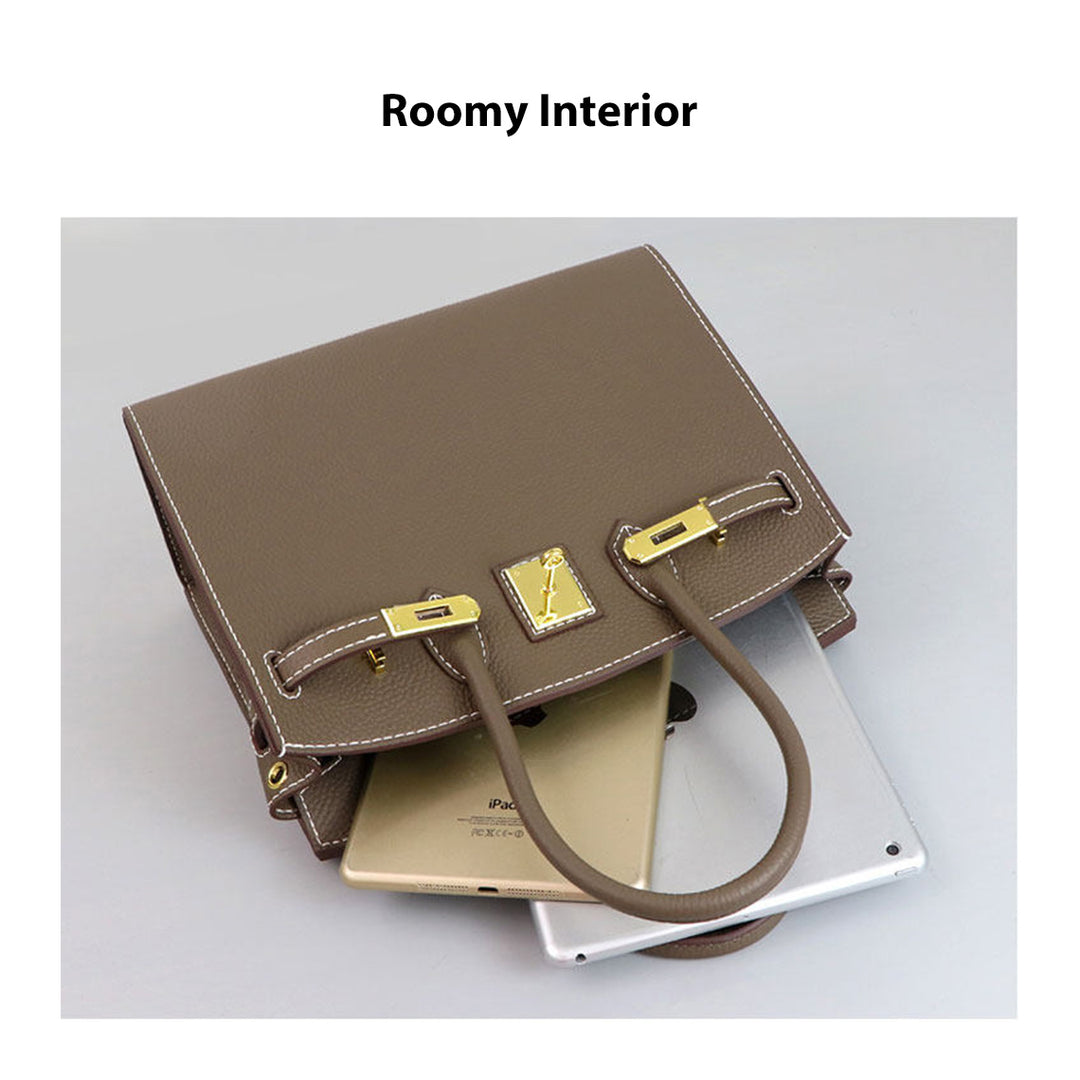 POPSEWING® Top Grain Leather Sellier Platinum Bag DIY Kit