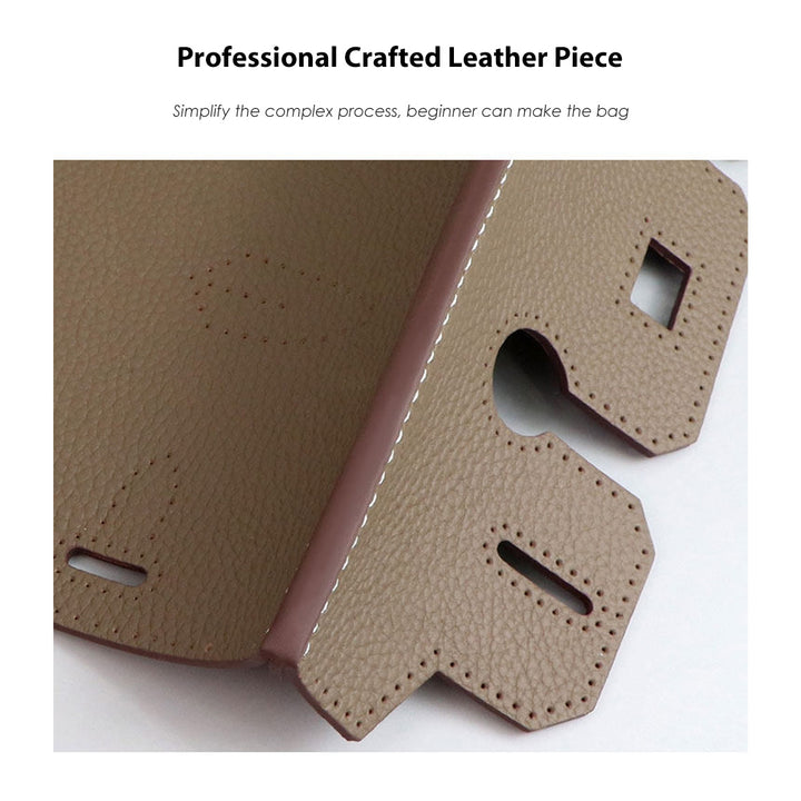 POPSEWING® Top Grain Leather Sellier Platinum Bag DIY Kit