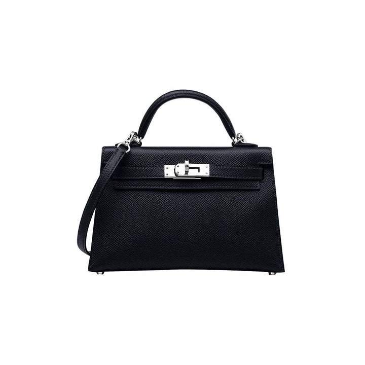 DIY Handmade Black Mini Kelly Dupe | Handmade Leather Bags