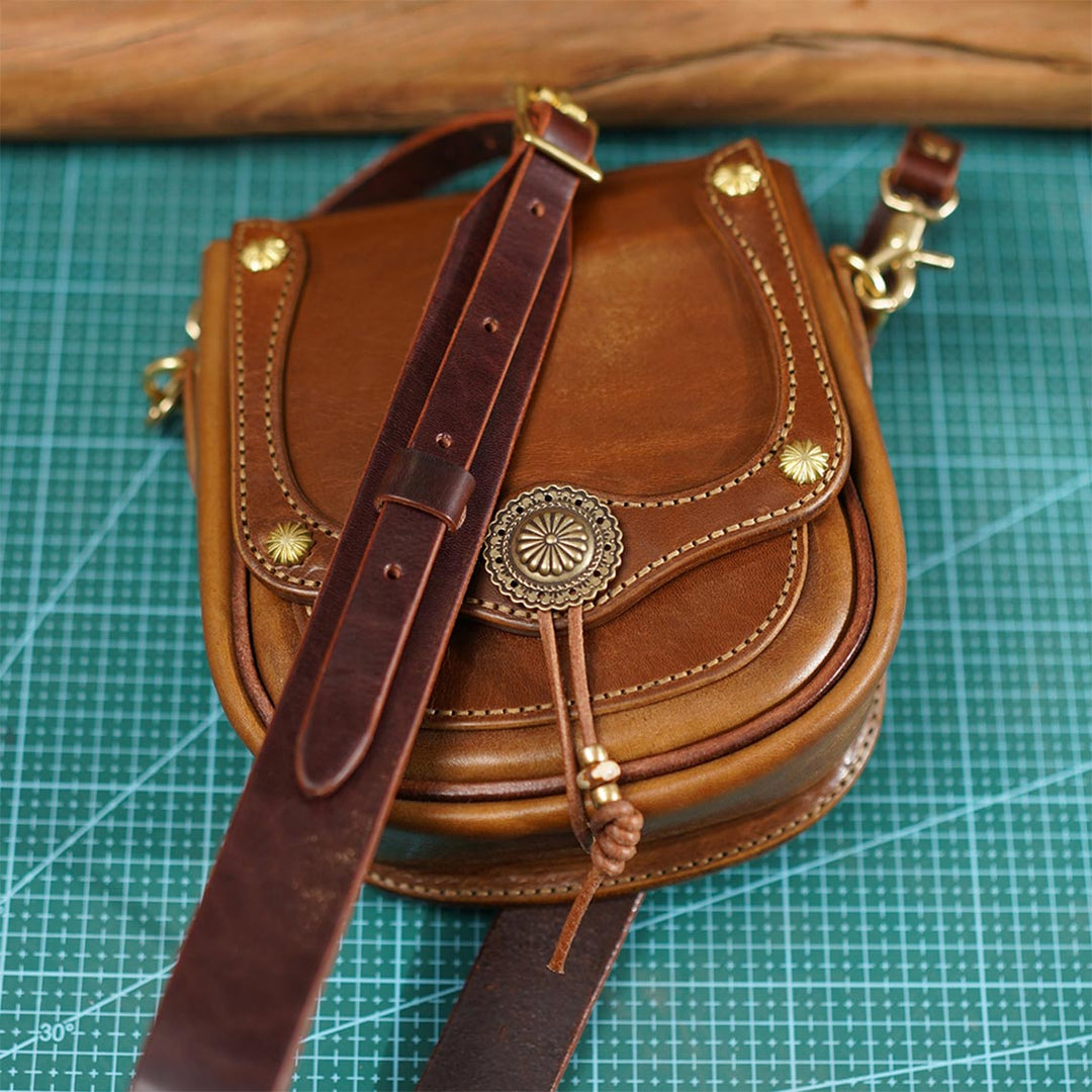 Retro Saddle Bag DIY Kits | Make Your Own Real Leather Bag at Home - POPSEWING®