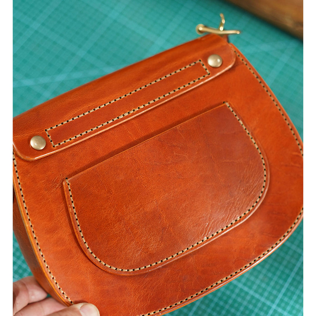 POPSEWING® Vegetable Tanned Leather Retro Saddle Bag DIY Kit