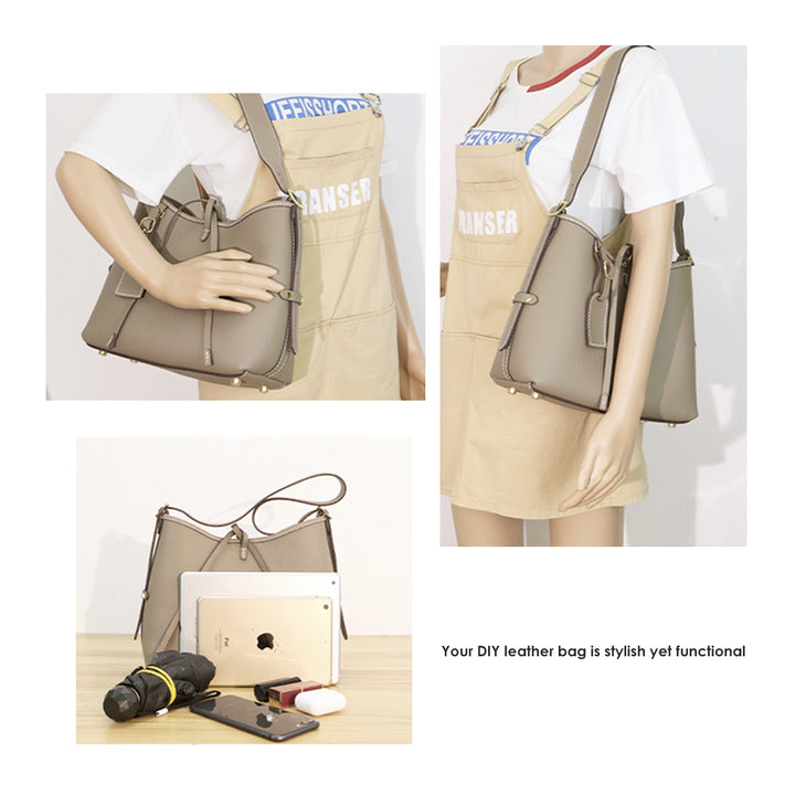 POPSEWING® Top Grain Leather Inspired Carry Shoulder Bag DIY Kit