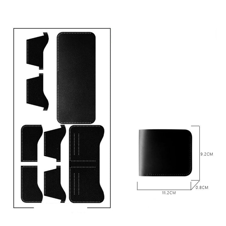POPSEWING® Crazy Horse Leather Men Compact Wallet DIY Kits