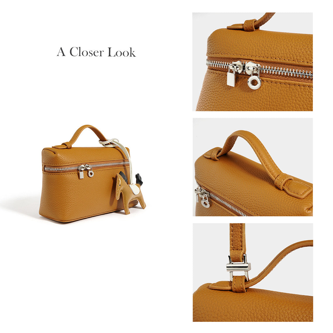 Top Grain Leather Inspired LP 19 Lunch Box Handbag