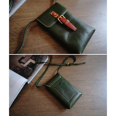 Vegetable Tanned Leather Slim Phone Bag
