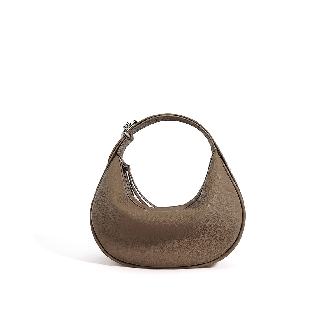 Top Grain Leather Moon Hobo Handbag