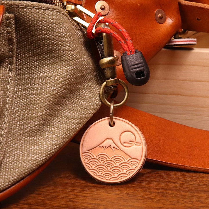 POPSEWING®️ Vegetable Tanned Leather Gingerbread Men Keychain