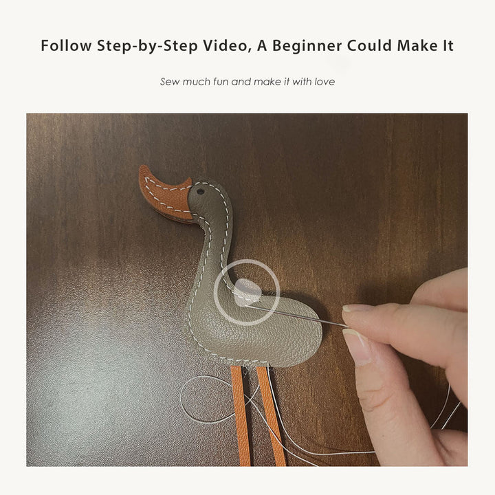POPSEWING® Sheep Leather Lady Flamingo Charm DIY Kit