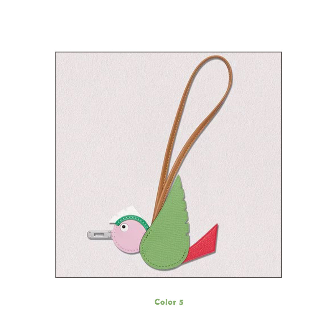 Hermes Birdy Charm Inspired DIY Leather Kit Green