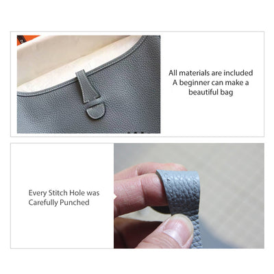 POPSEWING® Full Grain Leather Mini Evelyn Bag DIY Kit