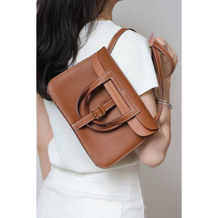 Handmade Leather Classic Horseshoe Bag for Women