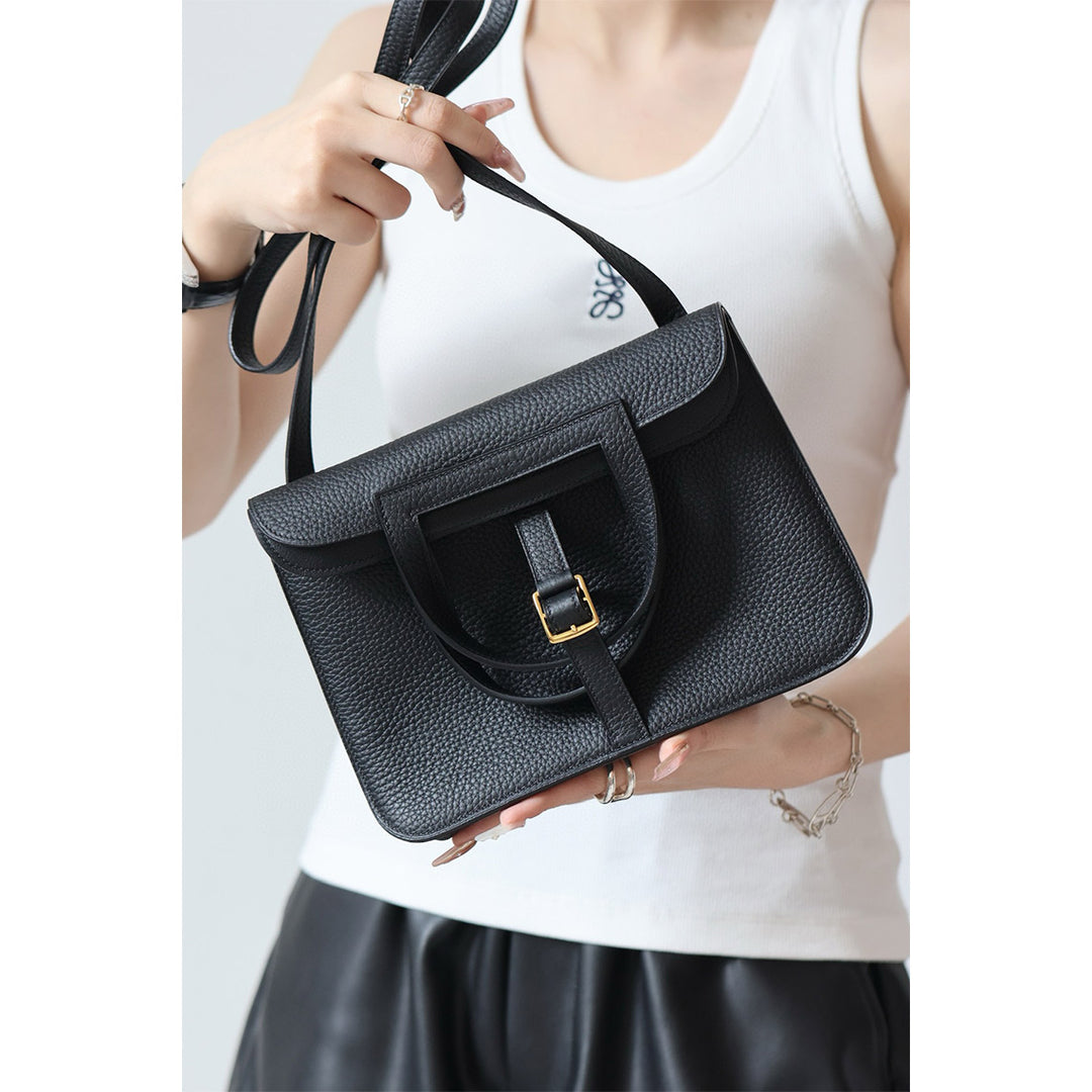 Handmade Leather Classic Horseshoe Bag for Women