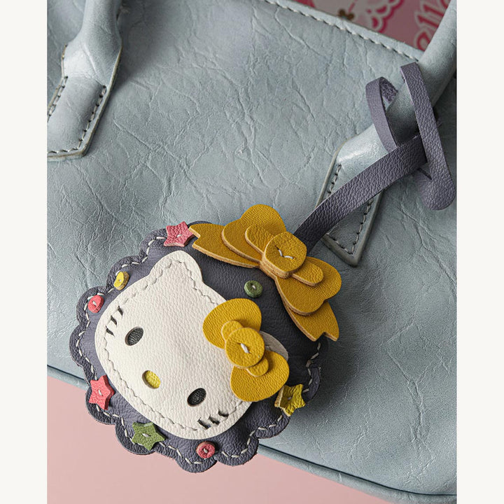 POPSEWING® Sheep Leather Christmas Vibe Kitty Keychain DIY Kit