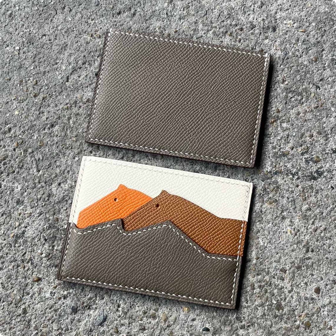 Epsom Calfskin Leather Card Holder | Handmade Leather Crafts - POPSEWING®