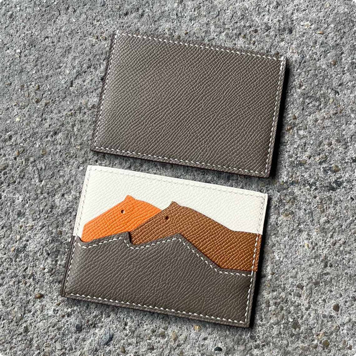 Epsom Calfskin Leather Card Holder | Handmade Leather Crafts - POPSEWING®