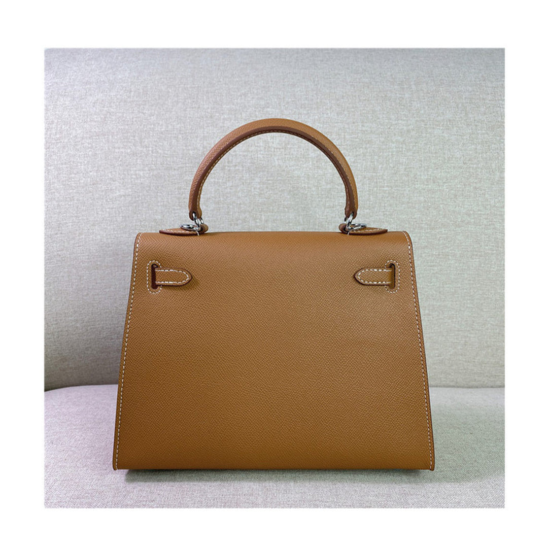 Top Grain Leather Epsom Inspired Kelli Handbag