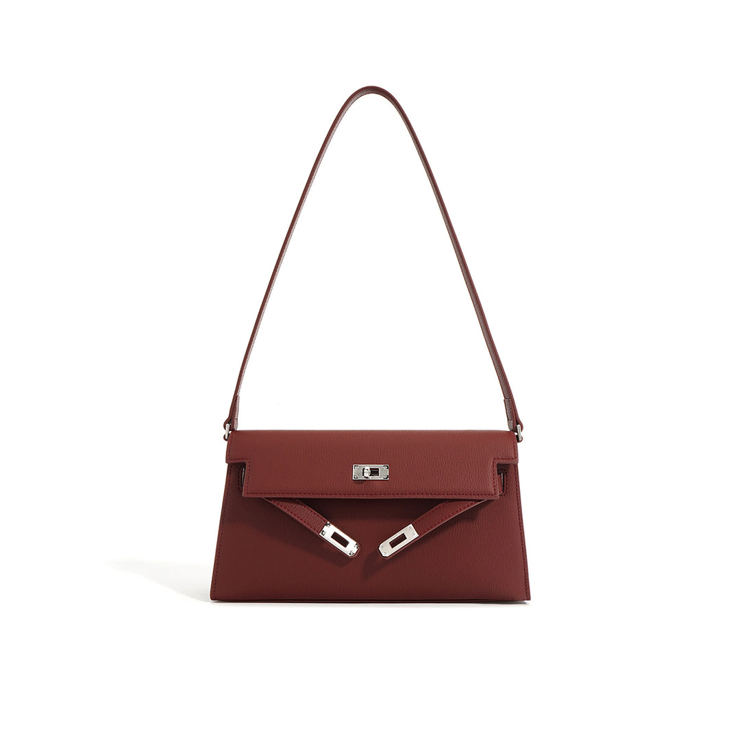 Rouge Inspired Kelly Shoulder Bag | Classic Leather Shoulder Bag for Women