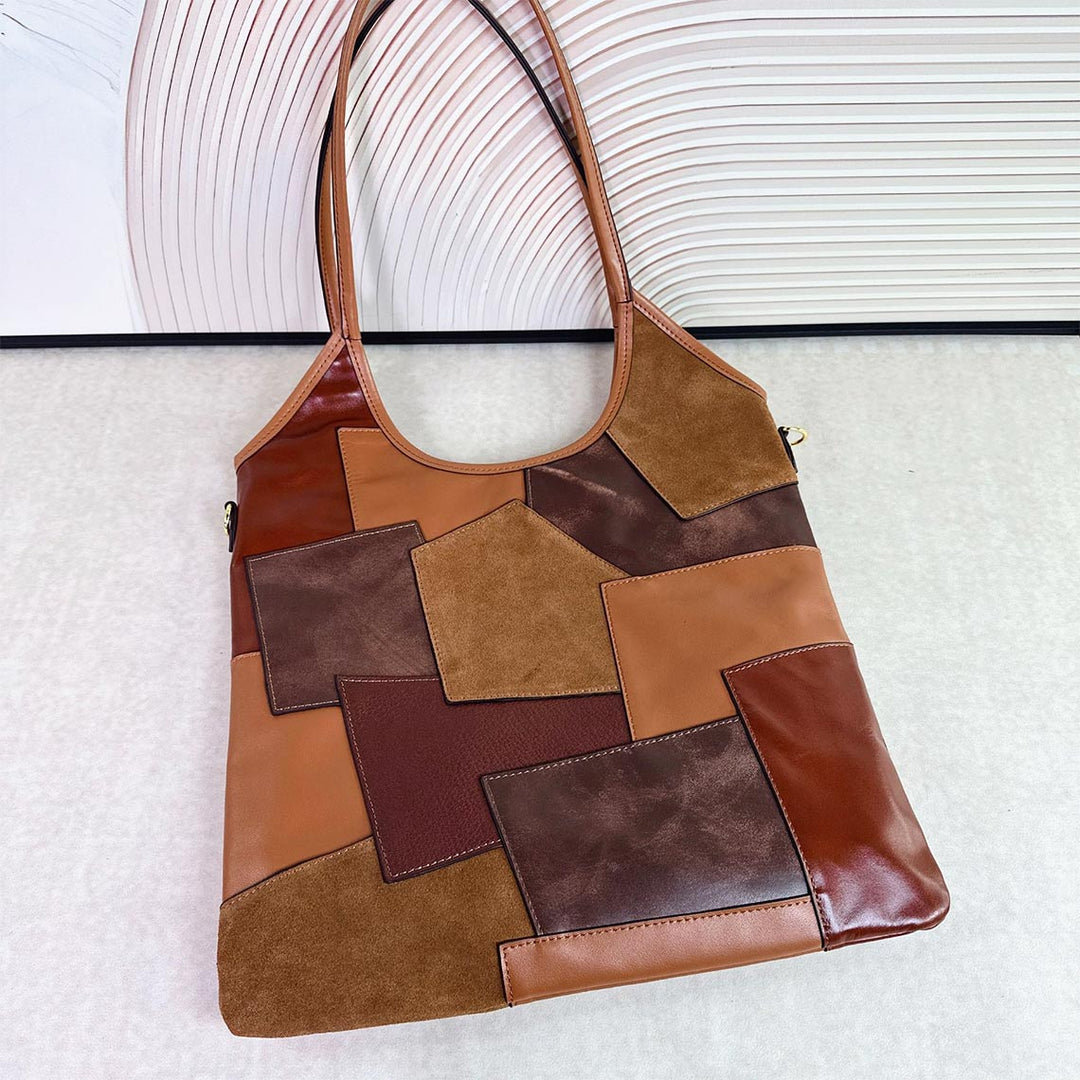 Designer Patch Tote Handbag Dupe | Unique Design Leather Bags