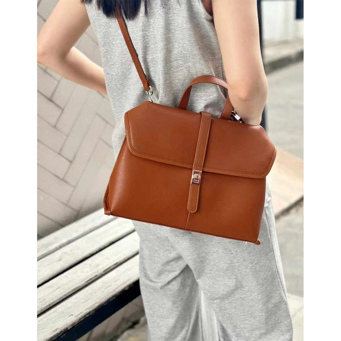 Leather Automne Commute Crossbody Bag