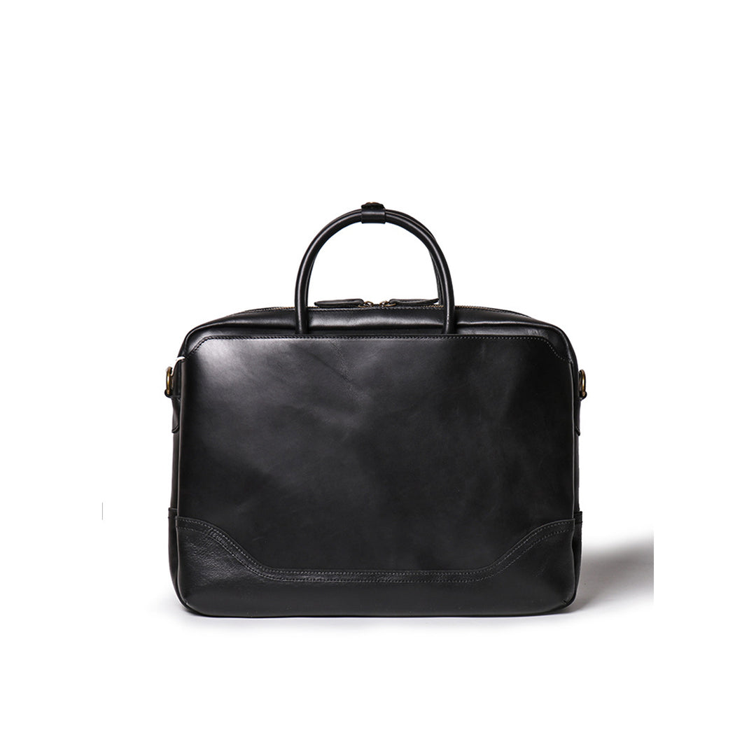 Black leather briefcase for men leather handbag