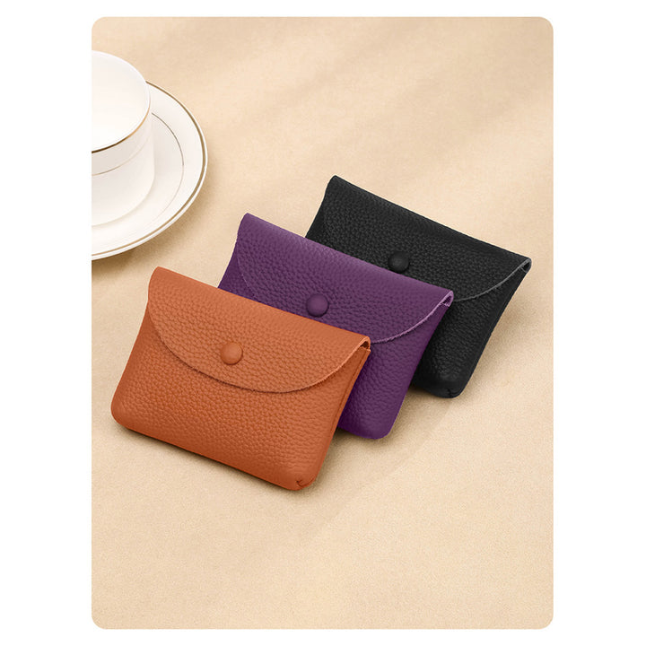 Top Grain Leather Simple Coin Wallet