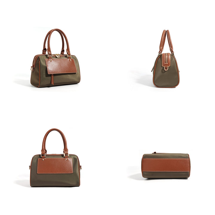 Leather Women Light Boston Handbag