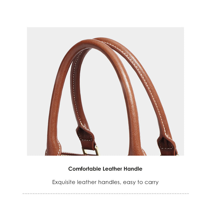 Leather Women Light Boston Handbag